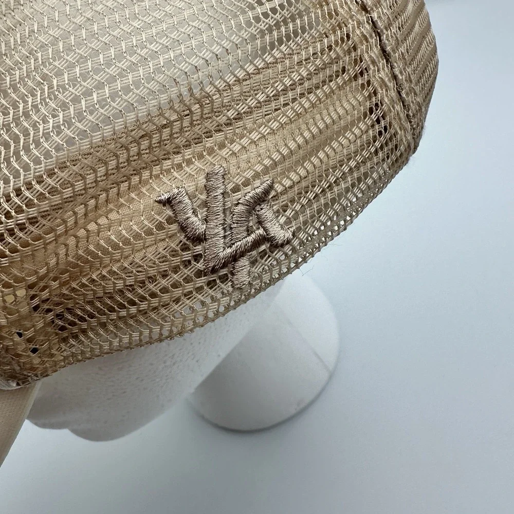 YoungLA Trucker Hat Cream Tan LA Logo Foam Front Snapback Adult Cap Unisex